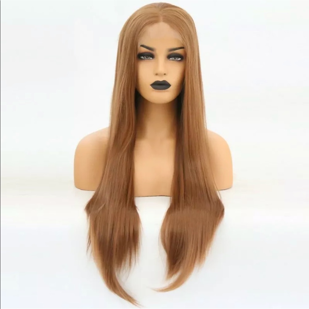 Auburn lace front wig
